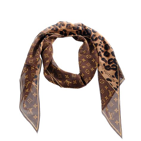 louis vuitton grey monogram scarf|louis vuitton leopard scarf.